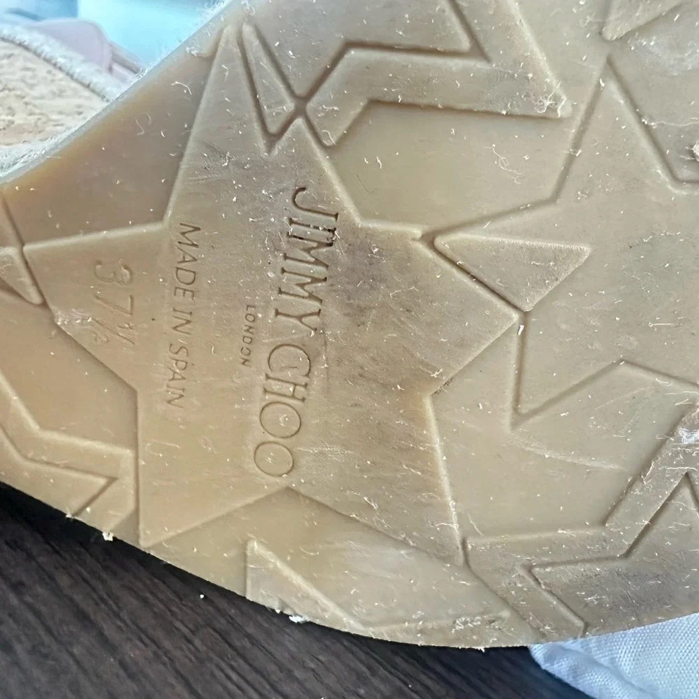 Jimmy Choo Blush Pink Cork Wedges - Picture 4 of 7